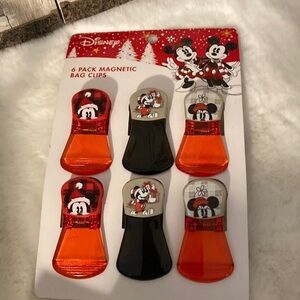 Disney Christmas Mickey and Minnie Mouse Magnetic Bag Clips